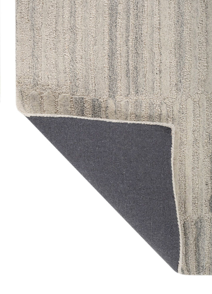 pathways grey and black wool hand tufted Rug - Backing Shot pathways grey and black wool hand tufted Rug - Backing Shot