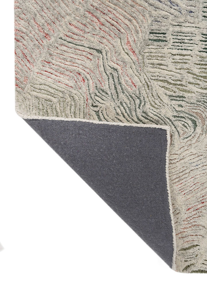 pathways blue wool hand tufted Rug - Backing Shot pathways blue wool hand tufted Rug - Backing Shot