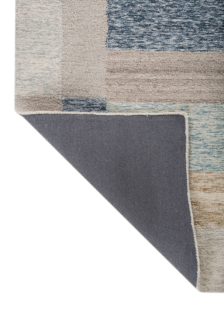 pathways beige and brown wool hand tufted Rug - Backing Shot pathways beige and brown wool hand tufted Rug - Backing Shot