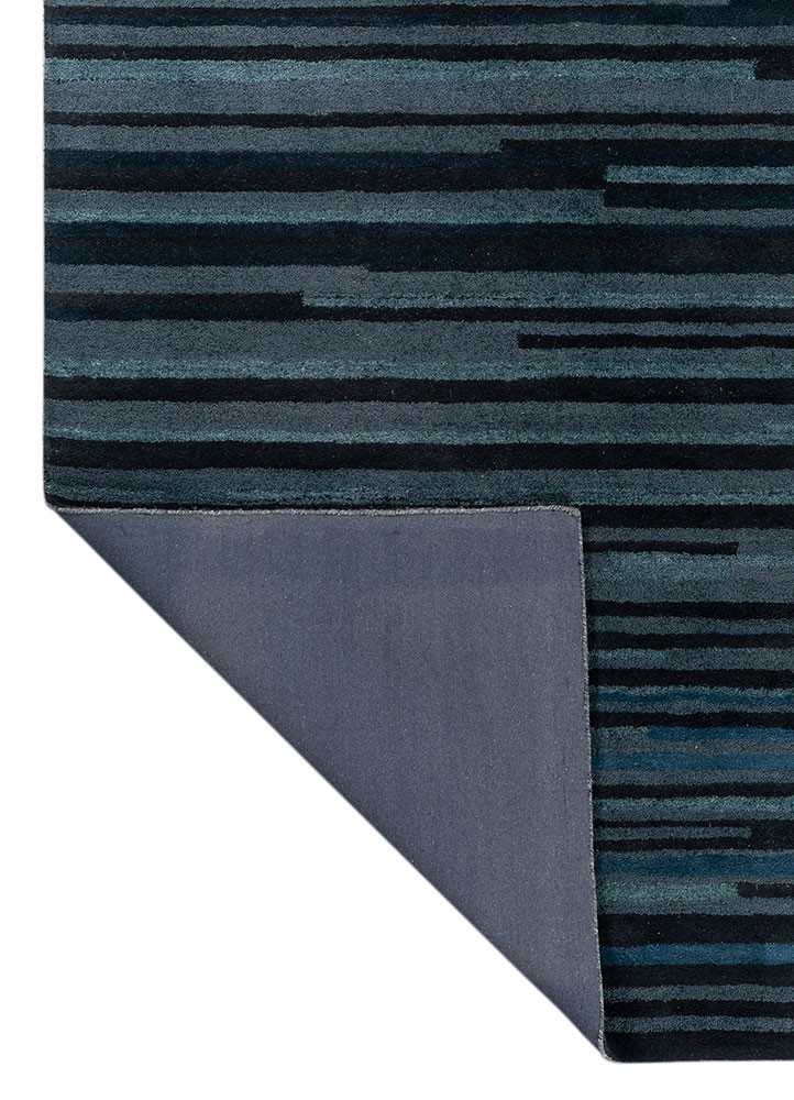 acar grey and black wool hand tufted Rug - Backing Shot acar grey and black wool hand tufted Rug - Backing Shot