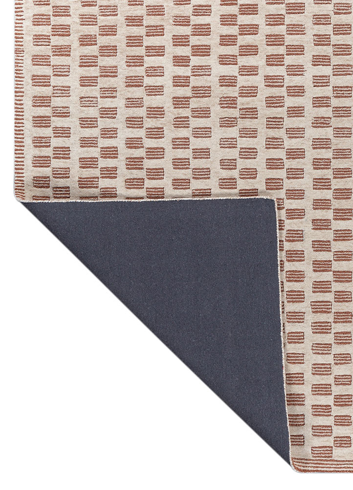 pathways beige and brown wool hand tufted Rug - Backing Shot pathways beige and brown wool hand tufted Rug - Backing Shot