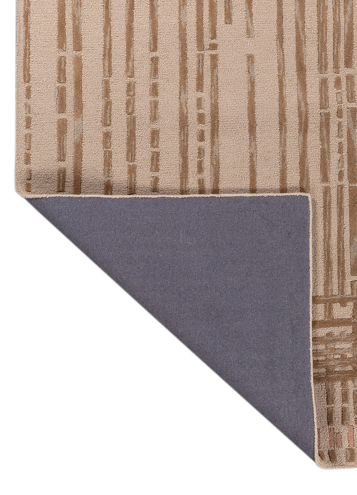 pathways beige and brown wool hand tufted Rug - Backing Shot pathways beige and brown wool hand tufted Rug - Backing Shot