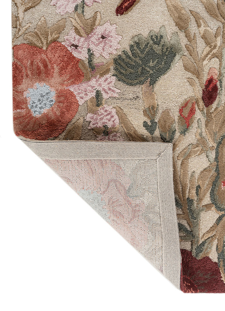 nebulora ivory wool and viscose hand tufted Rug - Backing Shot nebulora ivory wool and viscose hand tufted Rug - Backing Shot