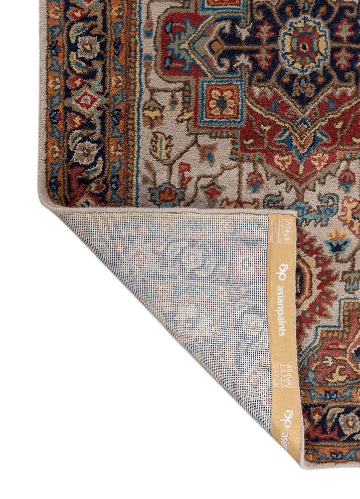 mythos ivory wool hand tufted Rug - Backing Shot mythos ivory wool hand tufted Rug - Backing Shot