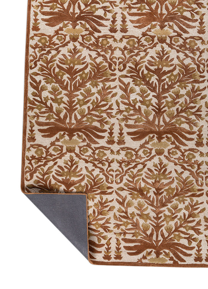 bodhi ivory wool and viscose hand tufted Rug - Backing Shot