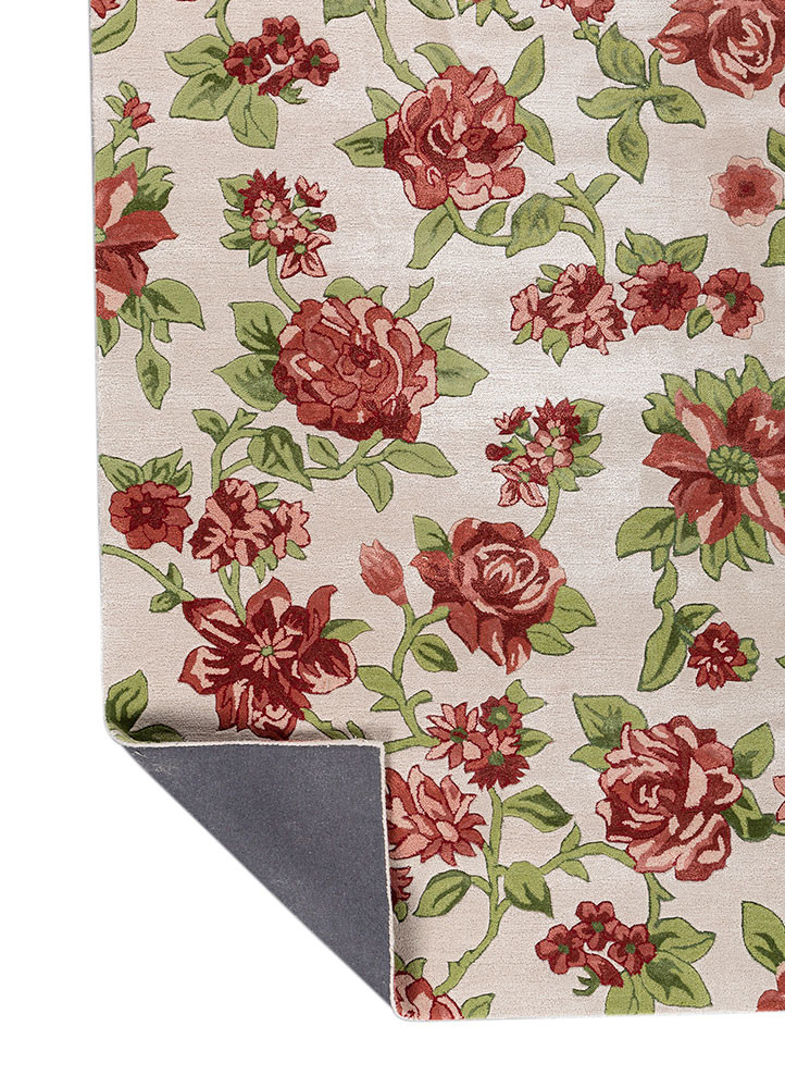 hacienda ivory wool and viscose hand tufted Rug - Backing Shot hacienda ivory wool and viscose hand tufted Rug - Backing Shot