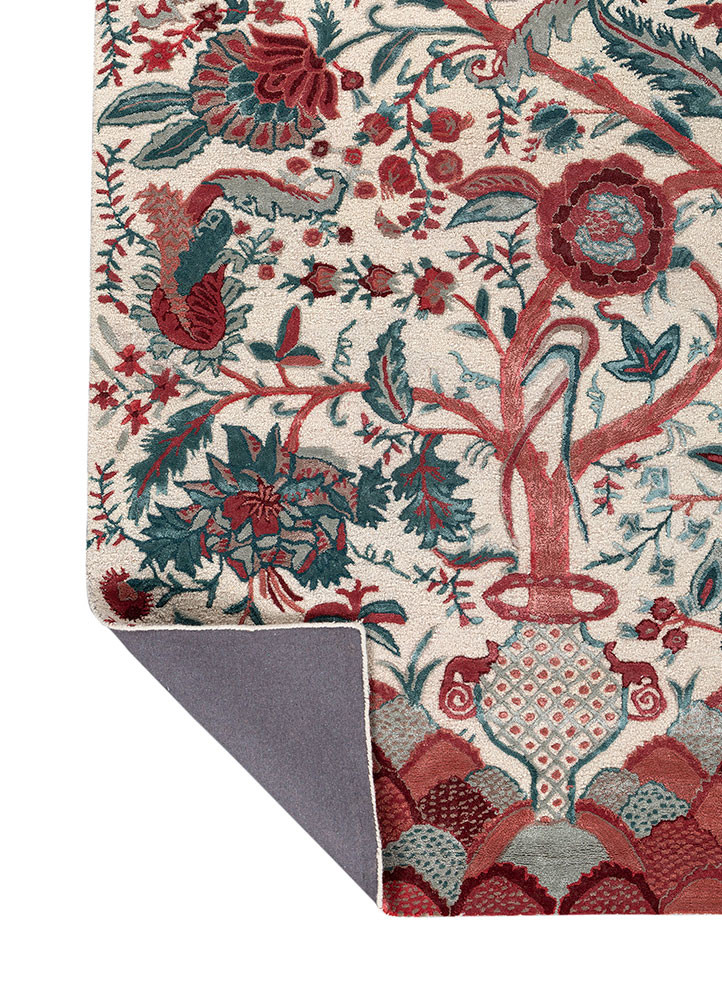 bodhi ivory wool and viscose hand tufted Rug - Backing Shot