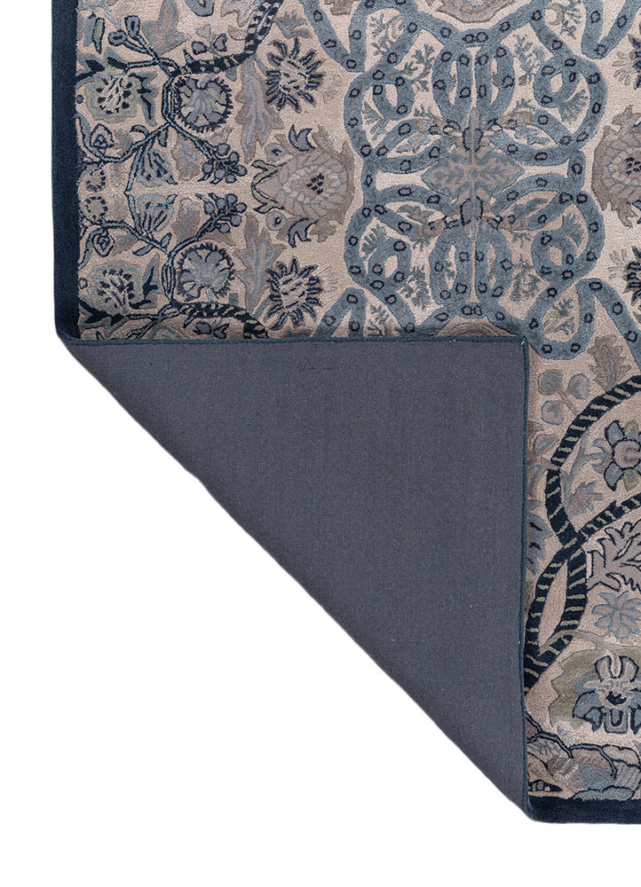 bodhi ivory wool and viscose hand tufted Rug - Backing Shot bodhi ivory wool and viscose hand tufted Rug - Backing Shot