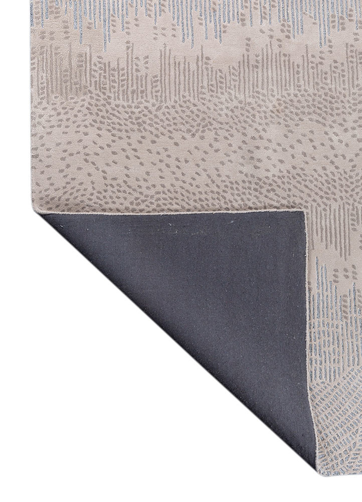aprezo ivory wool and viscose hand tufted Rug - Backing Shot aprezo ivory wool and viscose hand tufted Rug - Backing Shot