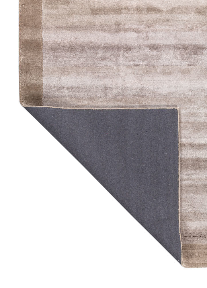 cera beige and brown wool and viscose hand tufted Rug - Backing Shot