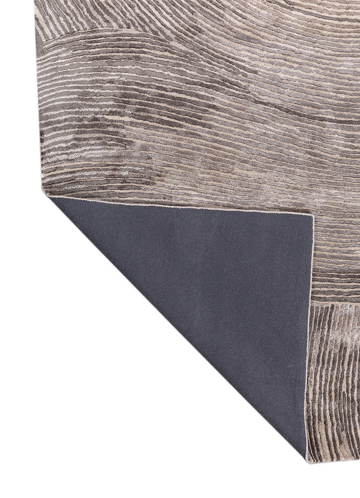 lucid ivory viscose hand tufted Rug - Backing Shot