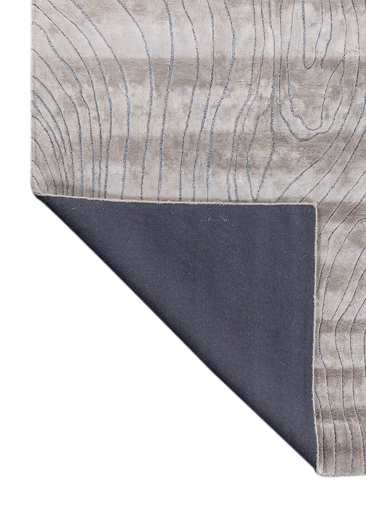 cera grey and black viscose hand tufted Rug - Backing Shot cera grey and black viscose hand tufted Rug - Backing Shot