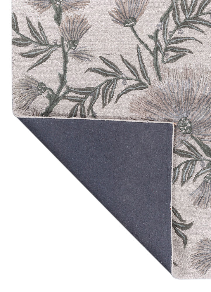 hacienda ivory wool and viscose hand tufted Rug - Backing Shot hacienda ivory wool and viscose hand tufted Rug - Backing Shot