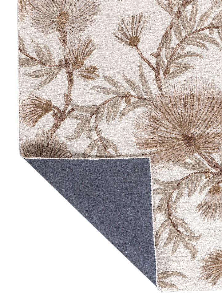 hacienda ivory wool and viscose hand tufted Rug - Backing Shot hacienda ivory wool and viscose hand tufted Rug - Backing Shot