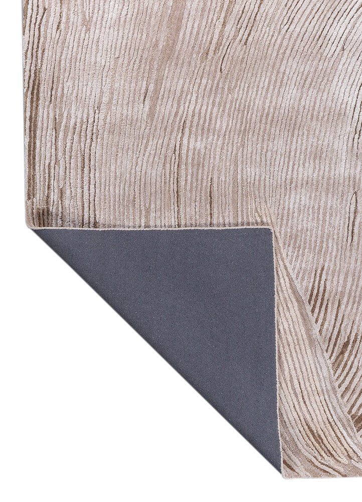 lucid ivory wool and viscose hand tufted Rug - Backing Shot lucid ivory wool and viscose hand tufted Rug - Backing Shot