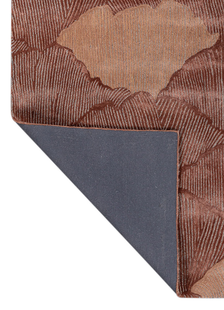 aurelia red and orange wool and viscose hand tufted Rug - Backing Shot aurelia red and orange wool and viscose hand tufted Rug - Backing Shot
