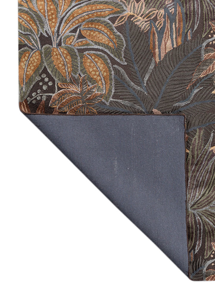 hacienda beige and brown wool and viscose hand tufted Rug - Backing Shot hacienda beige and brown wool and viscose hand tufted Rug - Backing Shot