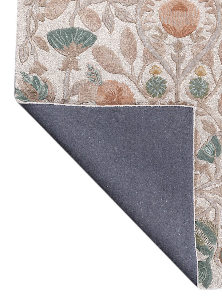 hacienda ivory wool and viscose hand tufted Rug - Backing Shot hacienda ivory wool and viscose hand tufted Rug - Backing Shot