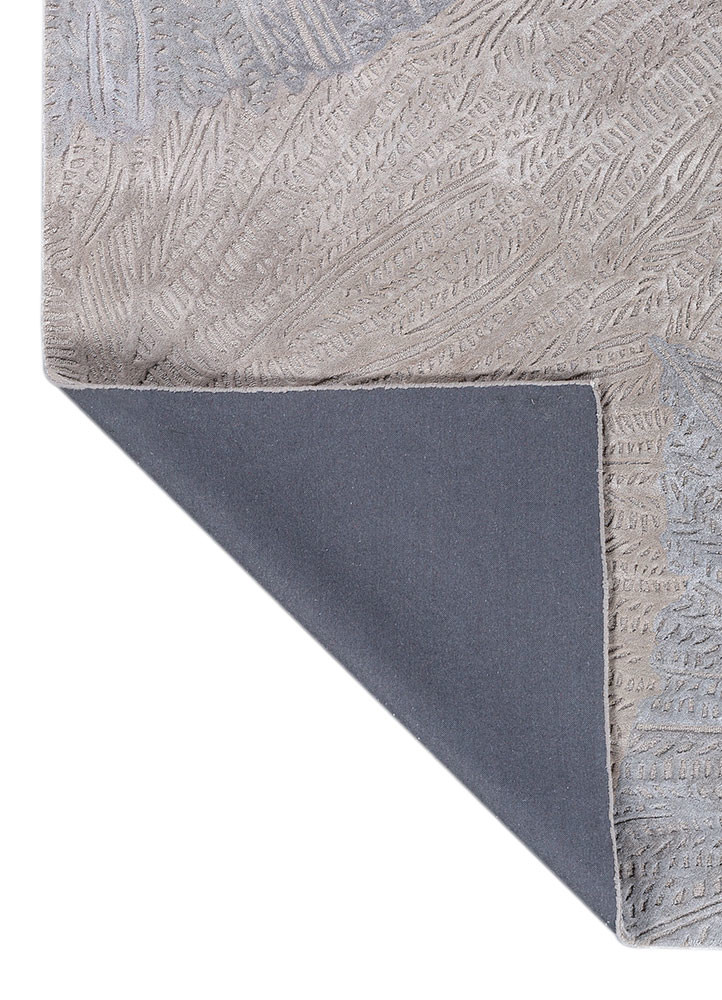 aurelia grey and black wool and viscose hand tufted Rug - Backing Shot aurelia grey and black wool and viscose hand tufted Rug - Backing Shot