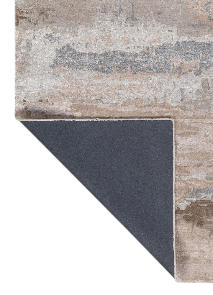 genesis ivory wool and viscose hand tufted Rug - Backing Shot genesis ivory wool and viscose hand tufted Rug - Backing Shot