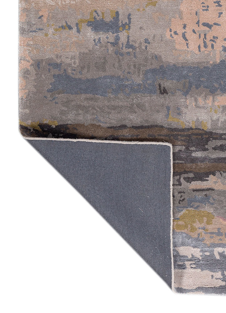 genesis ivory wool and viscose hand tufted Rug - Backing Shot genesis ivory wool and viscose hand tufted Rug - Backing Shot