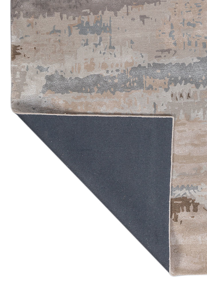 genesis ivory wool and viscose hand tufted Rug - Backing Shot genesis ivory wool and viscose hand tufted Rug - Backing Shot