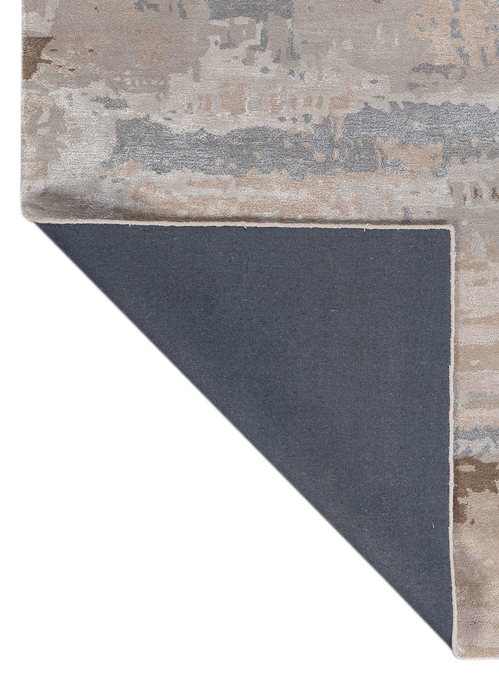genesis ivory wool and viscose hand tufted Rug - Backing Shot genesis ivory wool and viscose hand tufted Rug - Backing Shot