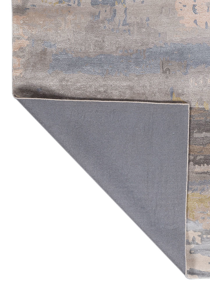 genesis ivory wool and viscose hand tufted Rug - Backing Shot genesis ivory wool and viscose hand tufted Rug - Backing Shot