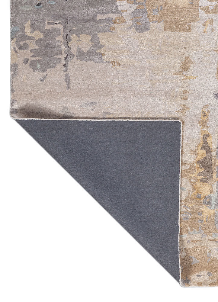 genesis ivory wool and viscose hand tufted Rug - Backing Shot genesis ivory wool and viscose hand tufted Rug - Backing Shot