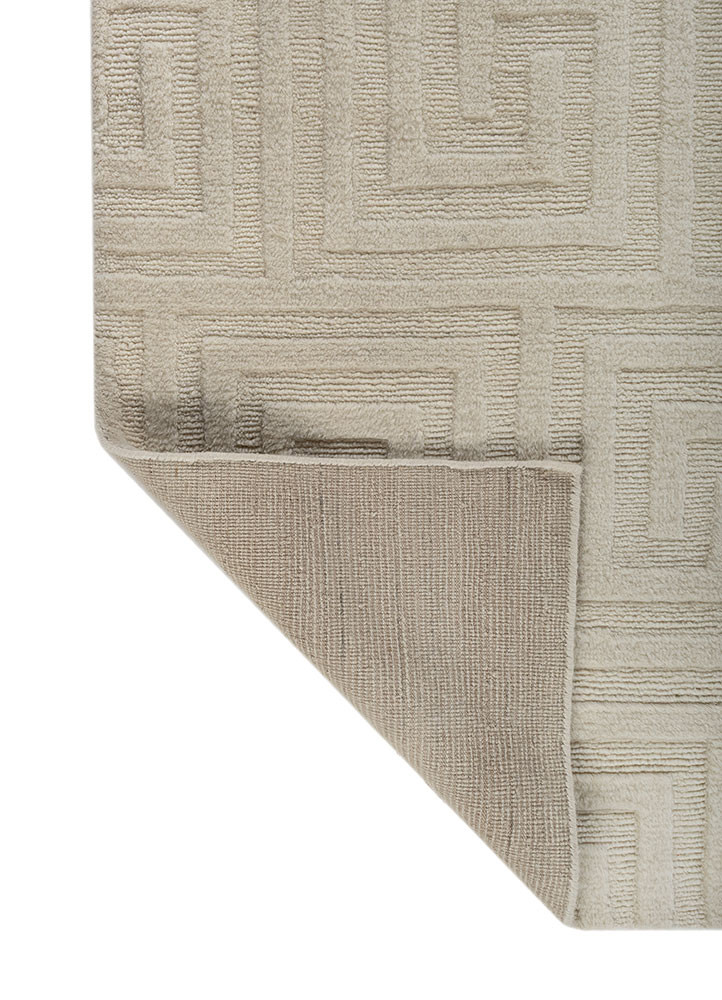 zuri ivory wool hand knotted Rug - Backing Shot zuri ivory wool hand knotted Rug - Backing Shot