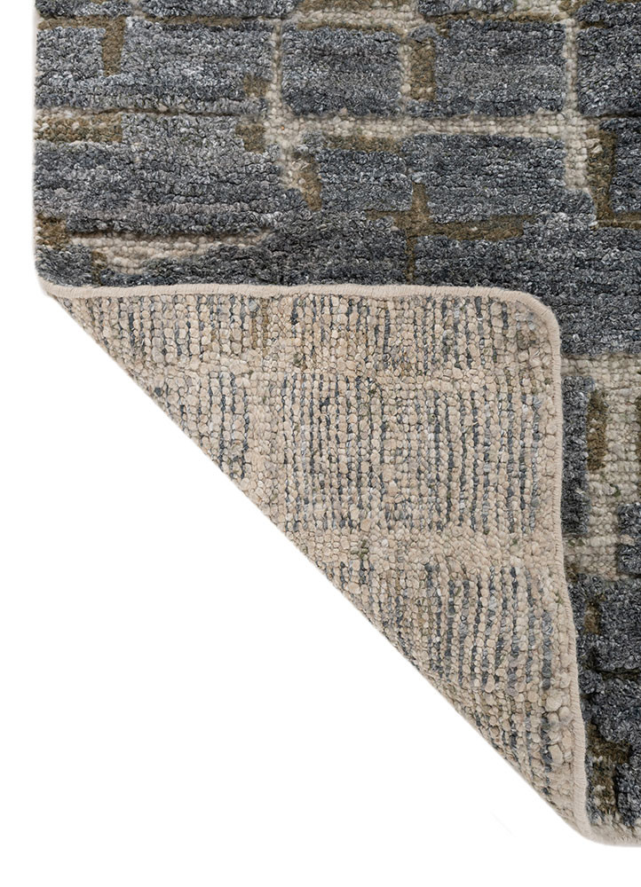 aprezo blue acrylic hand knotted Rug - Backing Shot aprezo blue acrylic hand knotted Rug - Backing Shot