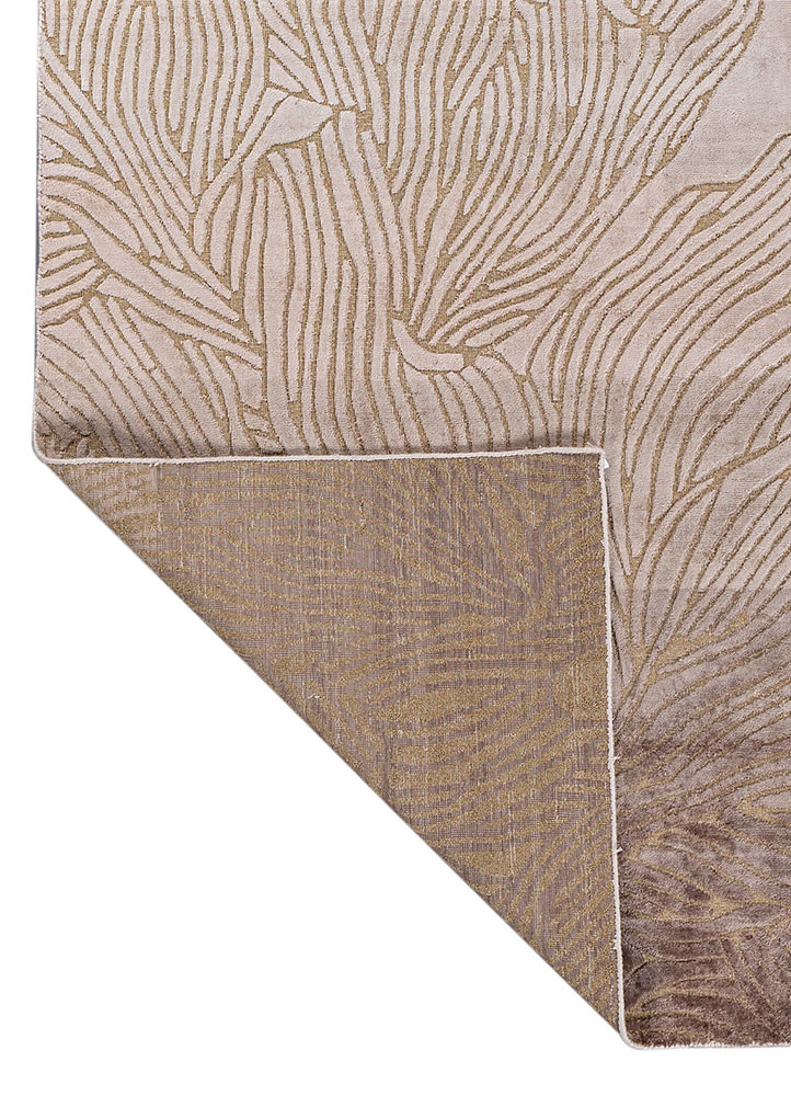 azalea gold bamboo silk and zari hand loom Rug - Backing Shot azalea gold bamboo silk and zari hand loom Rug - Backing Shot