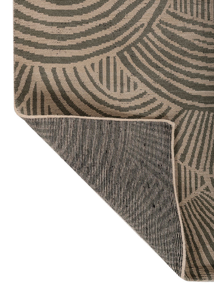 aprezo green wool hand knotted Rug - Backing Shot aprezo green wool hand knotted Rug - Backing Shot