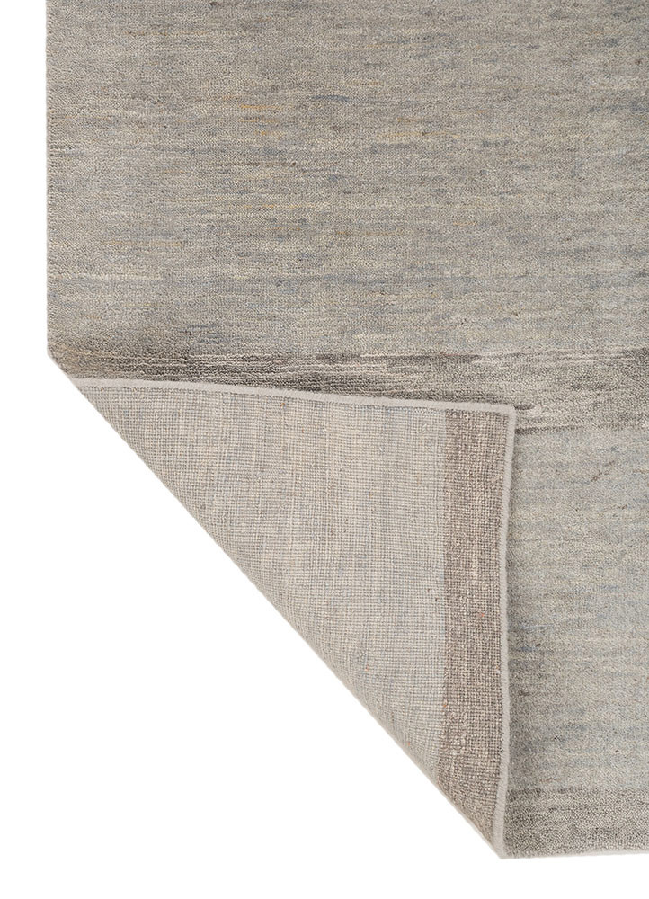 aprezo grey and black wool and silk hand knotted Rug - Backing Shot aprezo grey and black wool and silk hand knotted Rug - Backing Shot