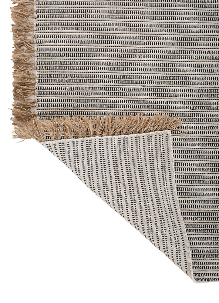 aprezo ivory bamboo silk hand loom Rug - Backing Shot