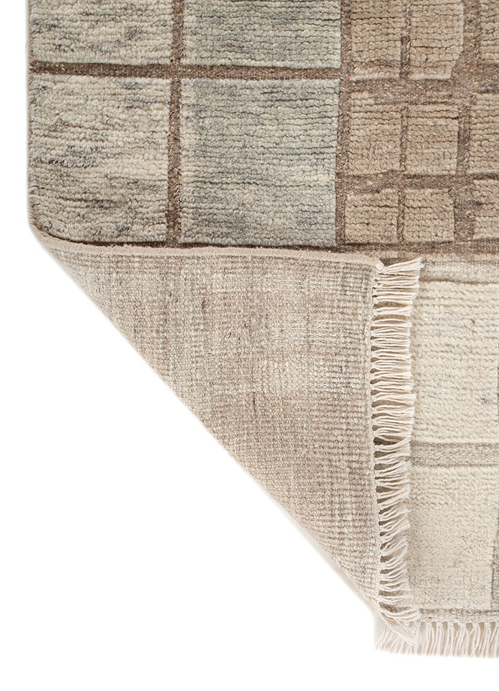 aprezo ivory wool hand knotted Rug - Backing Shot aprezo ivory wool hand knotted Rug - Backing Shot