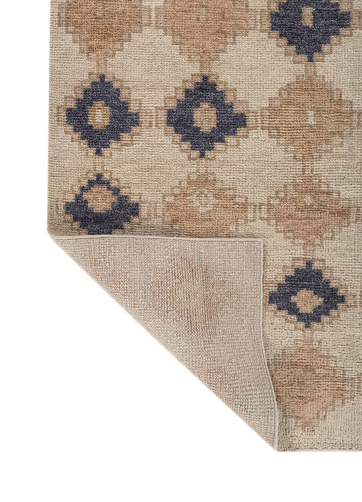 thyme ivory wool hand knotted Rug - Backing Shot thyme ivory wool hand knotted Rug - Backing Shot