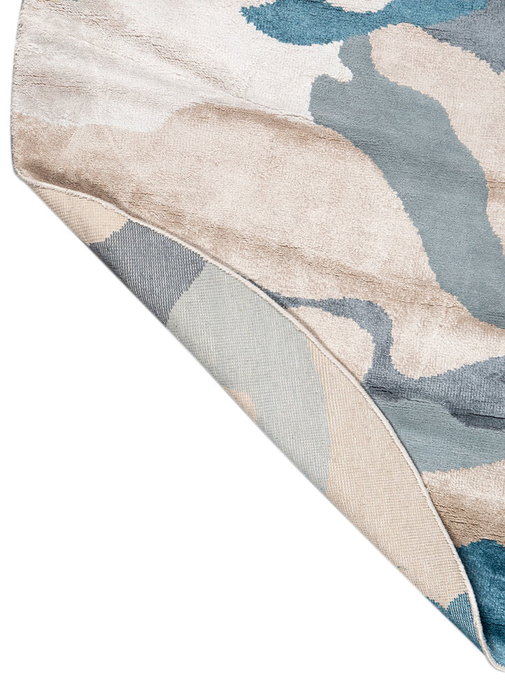 entropy ivory wool and bamboo silk hand knotted Rug - Backing Shot entropy ivory wool and bamboo silk hand knotted Rug - Backing Shot