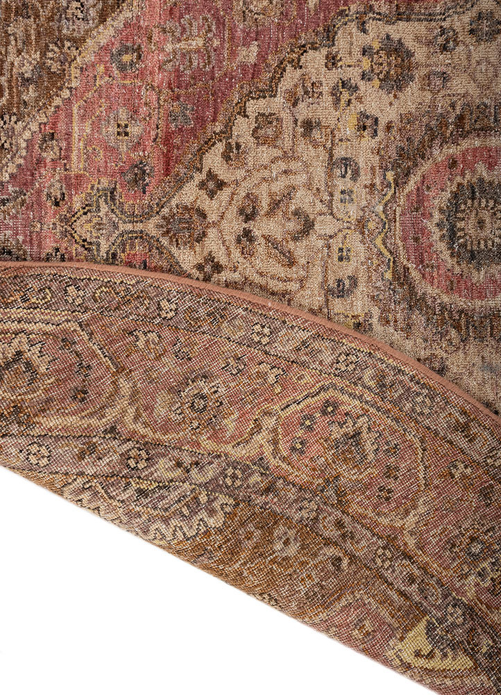 someplace in time red and orange afghan wool hand knotted Rug - Backing Shot someplace in time red and orange afghan wool hand knotted Rug - Backing Shot