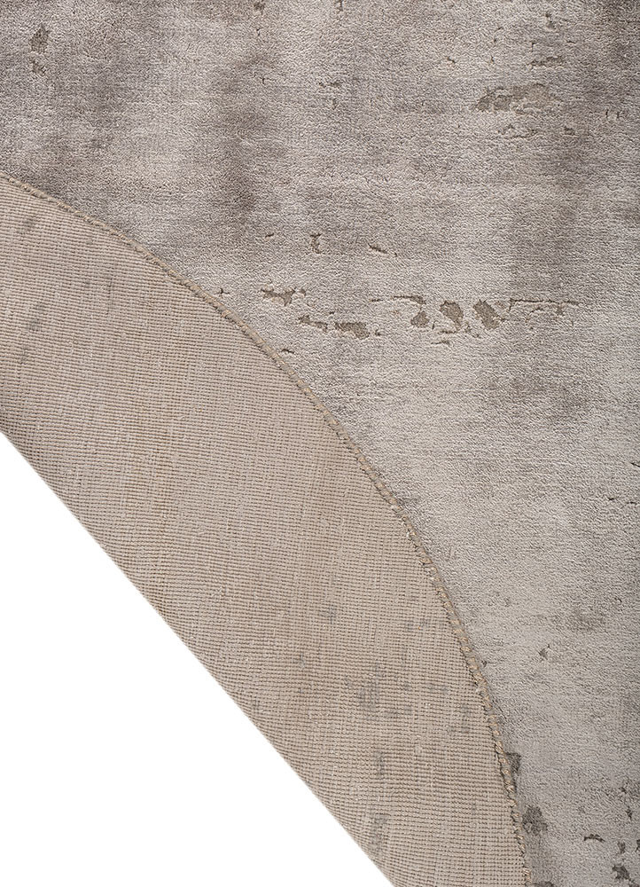 hidden by kavi grey and black wool and bamboo silk hand knotted Rug - Backing Shot hidden by kavi grey and black wool and bamboo silk hand knotted Rug - Backing Shot