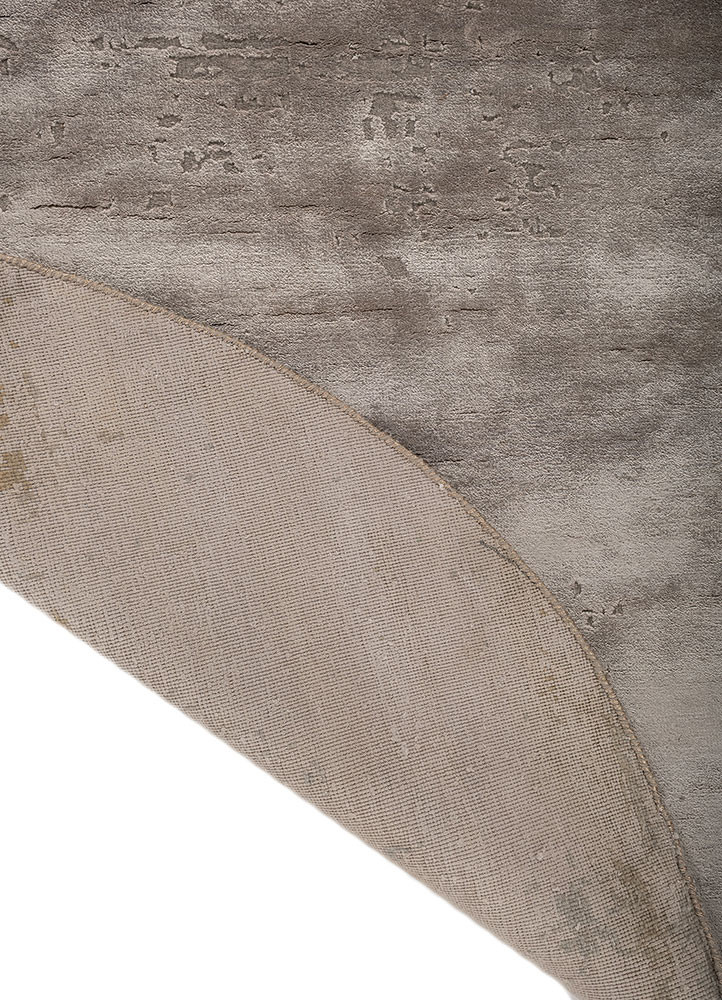 hidden by kavi beige and brown wool and bamboo silk hand knotted Rug - Backing Shot hidden by kavi beige and brown wool and bamboo silk hand knotted Rug - Backing Shot