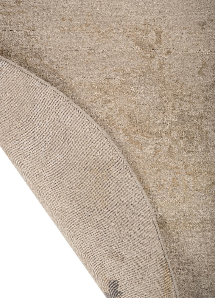 chaos theory by kavi ivory wool and bamboo silk hand knotted Rug - Backing Shot chaos theory by kavi ivory wool and bamboo silk hand knotted Rug - Backing Shot