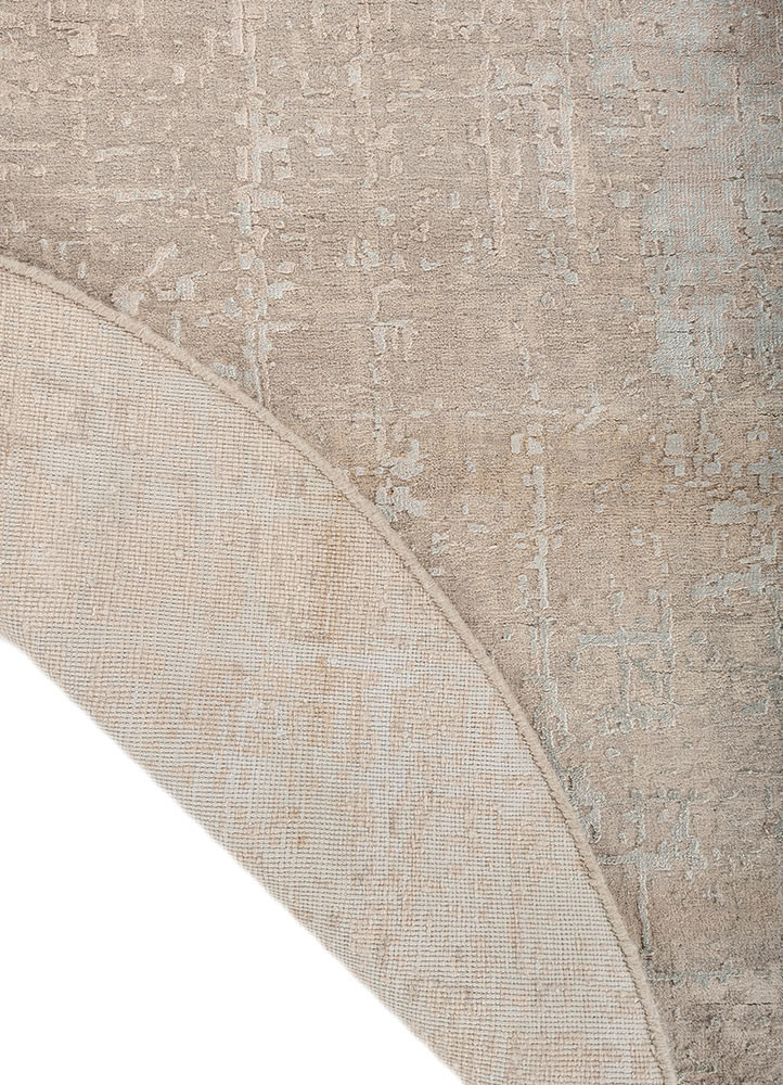 aprezo ivory wool and bamboo silk hand knotted Rug - Backing Shot aprezo ivory wool and bamboo silk hand knotted Rug - Backing Shot