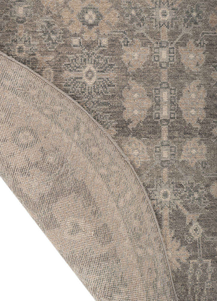 erbe grey and black wool hand knotted Rug - Backing Shot erbe grey and black wool hand knotted Rug - Backing Shot