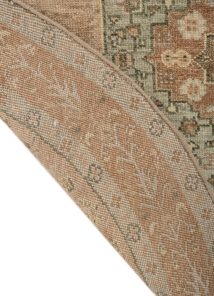 savana beige and brown wool hand knotted Rug - Backing Shot savana beige and brown wool hand knotted Rug - Backing Shot