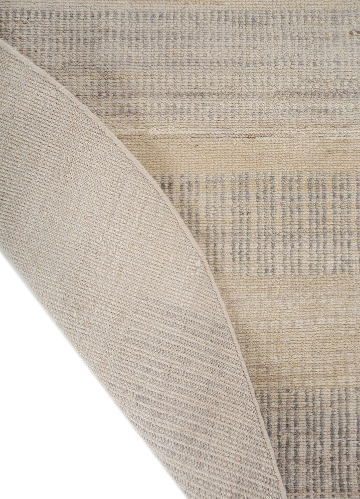 blythe ivory wool hand knotted Rug - Backing Shot