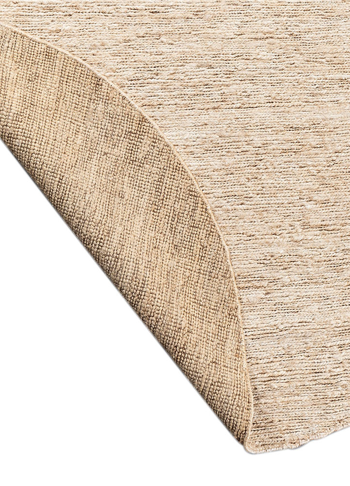 hula ivory jute and hemp hand knotted Rug - Backing Shot