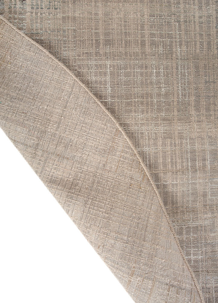 unstring by kavi ivory wool and bamboo silk hand knotted Rug - Backing Shot unstring by kavi ivory wool and bamboo silk hand knotted Rug - Backing Shot