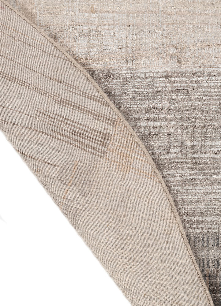 unstring by kavi ivory wool and bamboo silk hand knotted Rug - Backing Shot unstring by kavi ivory wool and bamboo silk hand knotted Rug - Backing Shot