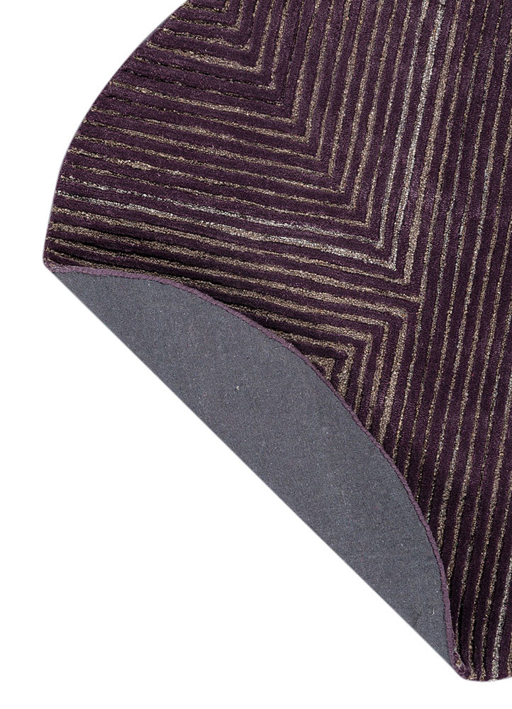 caliedo pink and purple wool and viscose hand tufted Rug - Backing Shot